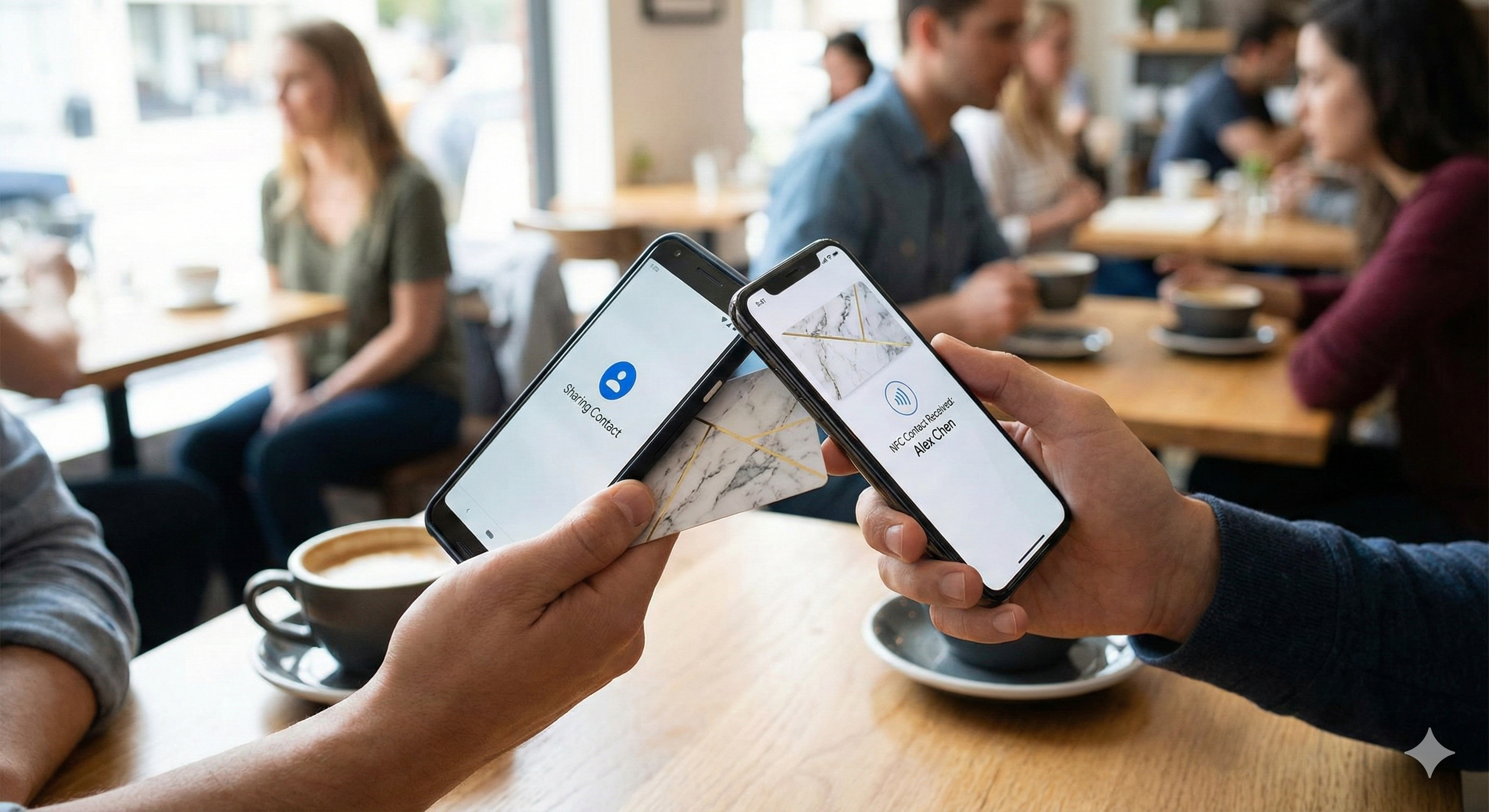 Tarjeta Digital vCard Connect mostrada en un smartphone